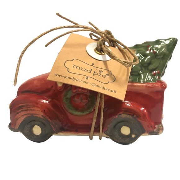 MUD PIE Christmas Red Truck with Tree Salt or Pepper Shaker ~ ONE SHAKER ONLY - Picture 3 of 8